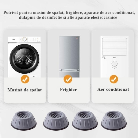 Set 4 picioruse anti-zgomot masina de spalat, antivibratii, antiderapante [3]