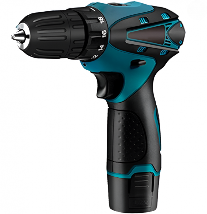 Set Masina de Gaurit si Insurubat, cu 2 Acumulatori Inclusi, 12 V, Cuplu 32Nm, 1500 rotatii/min [6]