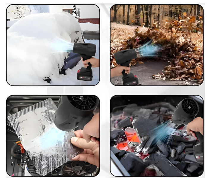 Suflanta Aer Profesionala 48V, eSimplu®, cu 2 Acumulatori si incarcator inclus, Portabila, Performanta si Eficienta – Ideala pentru curatenie si gradina, Utilizare multipla, Negru [7]