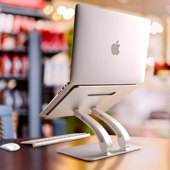 Suport pentru Laptop, Portabil, pentru Corectare Postura, Inclinabil, Pliabil, Ergonomic, Aluminiu [17]