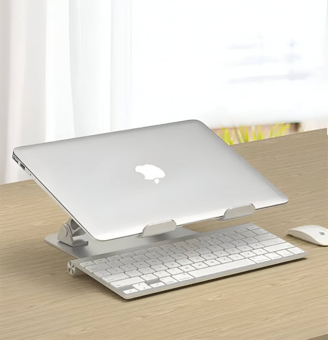 Suport pentru Laptop, Portabil, pentru Corectare Postura, Inclinabil, Pliabil, Ergonomic, Aluminiu [16]