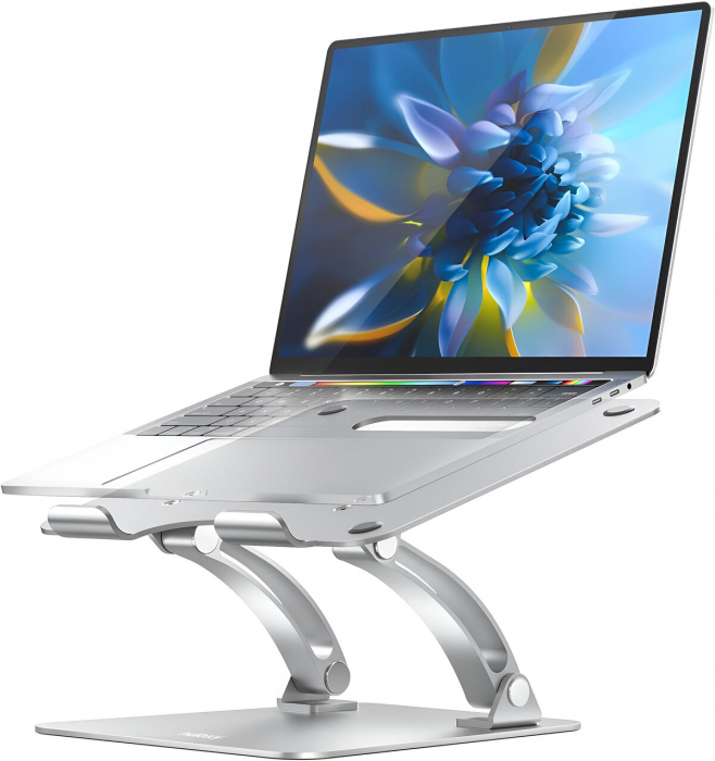 Suport pentru Laptop, Portabil, pentru Corectare Postura, Inclinabil, Pliabil, Ergonomic, Aluminiu [1]