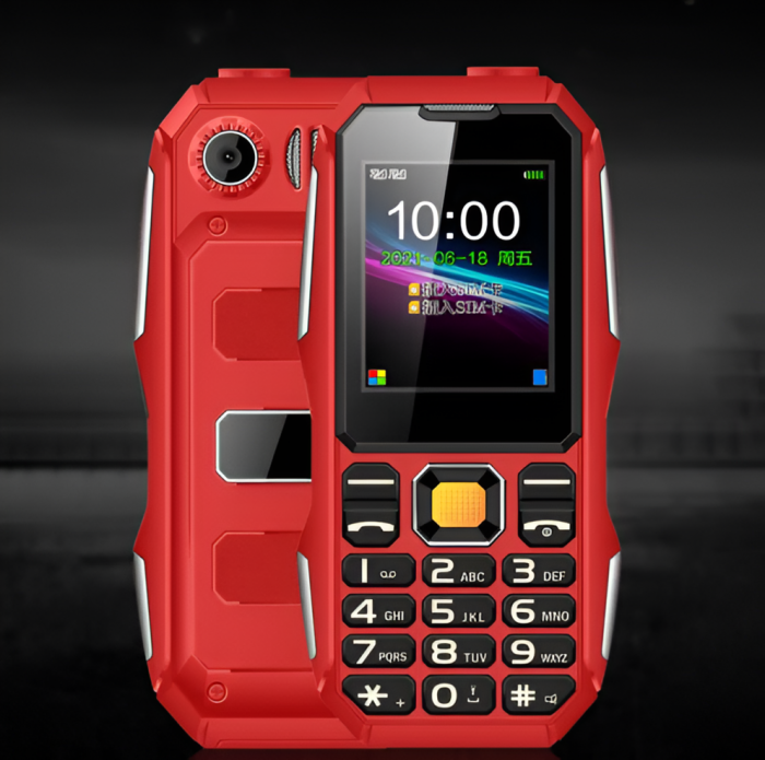 Telefon cu Butoane, Baterie 2800 mAh, Dual SIM, FM Radio, Lanterna, Card SD, Rosu, Ultra-Rezistent [4]