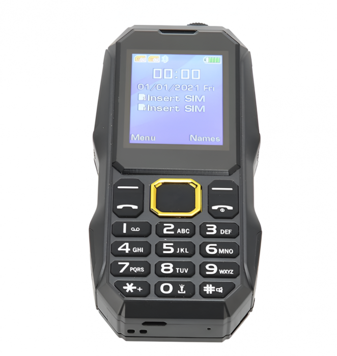 Telefon cu Butoane, eSimplu®, Baterie 2800 mAh, Dual SIM, FM Radio, Lanterna, Card SD, Negru, Ultra-Rezistent [5]