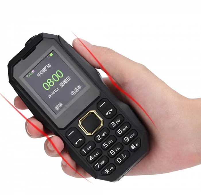Telefon cu Butoane, eSimplu®, Baterie 2800 mAh, Dual SIM, FM Radio, Lanterna, Card SD, Negru, Ultra-Rezistent [6]