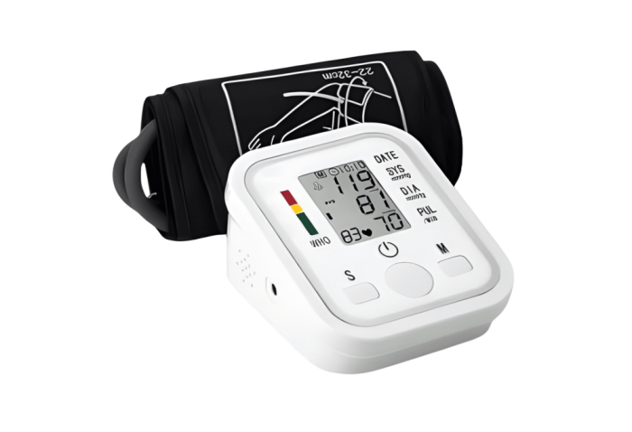 Tensiometru de Brat eSimplu, Afisaj LED cu Caractere Mari, Audio Vocal in Engleza, 90 Seturi de Memorie pentru Doua Persoane, Utilizare Plug-in USB-C, Poate fi Instalat cu Baterii, Manseta 22-32cm [4]