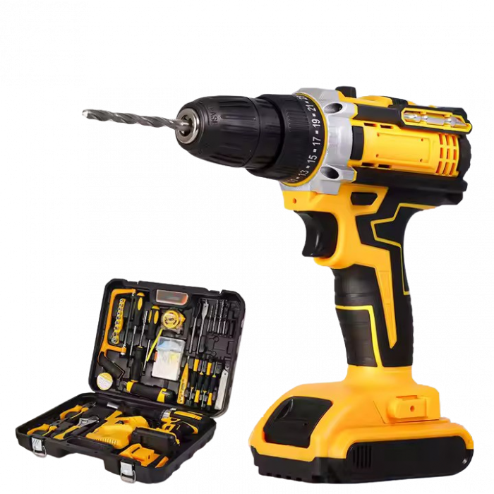 Trusa Masina de Gaurit si Insurubat, eSimplu®, 500W, Extra Accesorii 119 Piese, 2 Acumulatori 36V 8.0 Ah, Mandrina Rapida 13mm, 3000 RPM, 8000mAh, Statie Incarcare, Design Modern, Cutie transport [8]