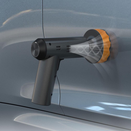 Aparat de Lustruit Auto Fara Fir, Masina de Polish si Ceruit, 2000 RPM, Afisaj Digital, Portabil, Include 3 Capete Accesorii, Gri/Negru [3]