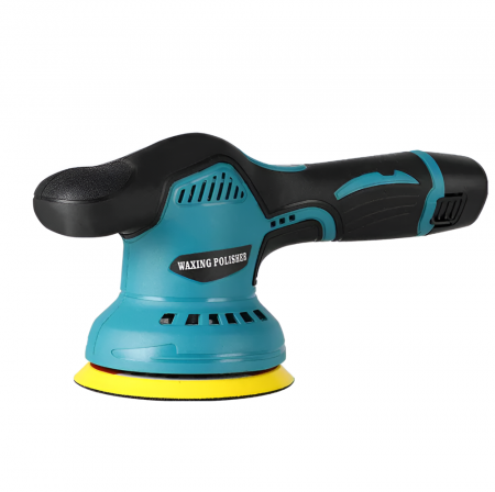 Aparat Polish Auto, 2 Acumulatori 12V, Fara fir, Portabil, 2500-5000 Rpm, 8 Viteze, Albastru/Negru [6]