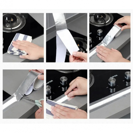 Banda Adeziva Pentru Etansare, Flexibila, Antistropi, Izolatie Termica, din Folie Aluminiu, 5 cm x 10m [2]