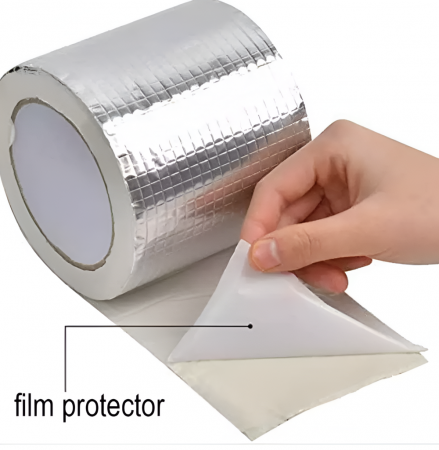 Banda Adeziva pentru reparatii, cu Finisaj din Aluminiu, Rezistenta la Apa, Aderenta Sporita, 20cm Latime [9]