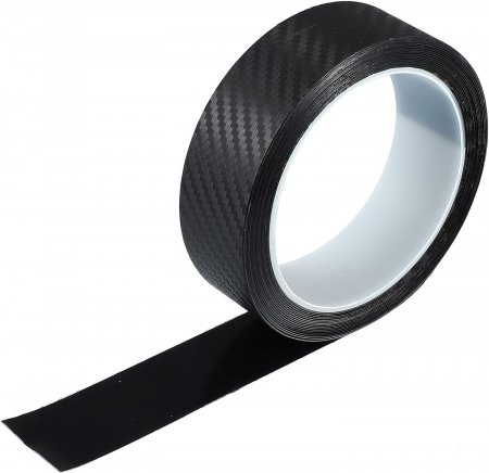 Toate Categoriile - Banda Protectie Auto, din Carbon, Pentru Prag, Usa, Bara, Bord, Impermeabila, Tuning Auto, 3m x 3cm