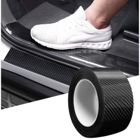 Banda Protectie Auto, din Carbon, Pentru Prag, Usa, Bara, Bord, Impermeabila, Tuning Auto, 5cm x 5m [7]