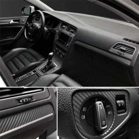 Banda Protectie Auto din Carbon, Tuning Auto, Pentru Prag, Usa, Bara, Bord, Impermeabila, 10cm x 5m [3]
