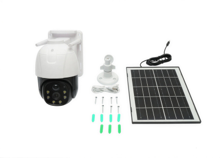 Camera de supraveghere cu SIM 4G si panou solar, eSimplu®, 2K, Acumulator 15600 mAh, Panou Solar 8W, Inregistrare continua 24/7, F1.0 Crystal Night Vision, 4X zoom, stocare card/cloud, Alb [6]