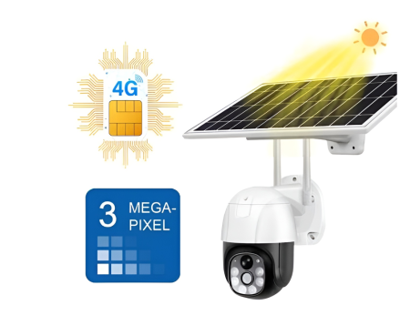 Casa & Gradina - Camera de supraveghere cu SIM 4G si panou solar, eSimplu®, 2K, Acumulator 15600 mAh, Panou Solar 8W, Inregistrare continua 24/7, F1.0 Crystal Night Vision, 4X zoom, stocare card/cloud, Alb