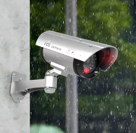 Camera de Supraveghere Falsa, eSimplu®, cu Led de Activitate Intermitent, Rezistenta la Apa, Argintiu [3]