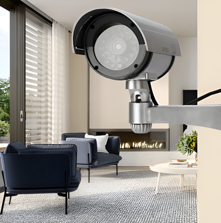 Camera de Supraveghere Falsa, eSimplu®, cu Led de Activitate Intermitent, Rezistenta la Apa, Argintiu [7]