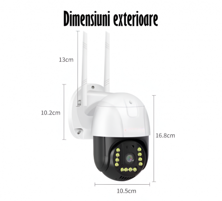 Camera de Supraveghere Video 5MP 2560x1920, Aplicatie Dedicata, Intelligent Tracking, PTZ, WIFI, Lan, AP hotspot, Micro SD, Rotire, Alarma miscare, Interior si Exterior [9]