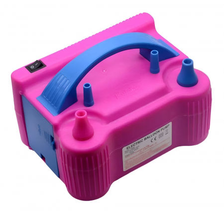 Compresor Profesional pentru Umflat Baloane si Obiecte Gonflabile, Putere 600 W, Alimentare 220 V, Culoare Roz/Albastru [5]