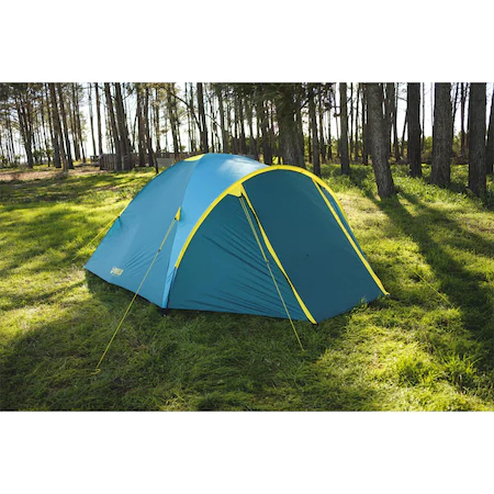 Cort camping 4 persoane, Bestway, poliester, (210 + 100) x 240 x 128 cm [1]