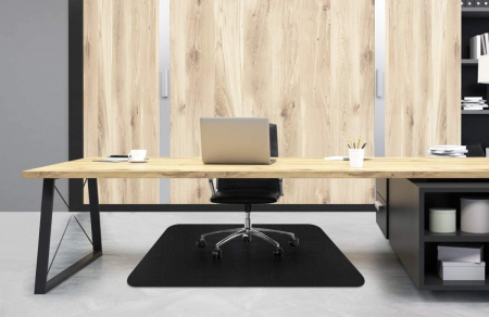 Covoras Protectie Pardoseala, Aspect Mat, Impotriva Zgarieturilor, Negru, 140x100 Cm [2]