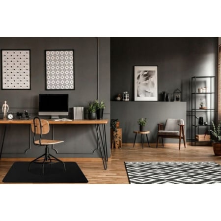 Covoras Protectie Pardoseala, Aspect Mat, Impotriva Zgarieturilor, Negru, 140x100 Cm [7]