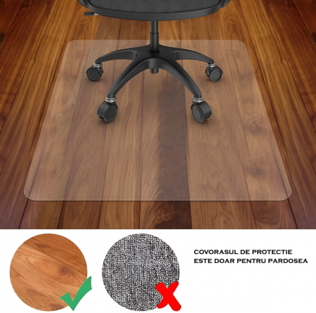 Covoras Protectie Pardoseala,  Aspect Mat, Transparent, 140x100 Cm [7]