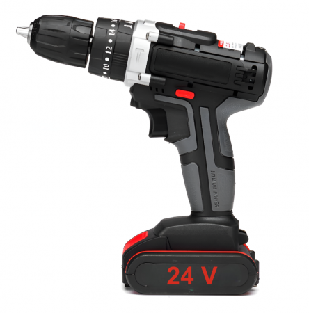 Masina de gaurit si insurubat, 0-1200 RPM, 24 V, Negru, Acumulator Inclus [5]