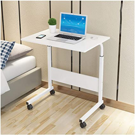 Masuta Laptop Multifunctionala, Reglabila, Cadru Metalic, Blat Mdf, Alb, 60 x 40 cm [9]