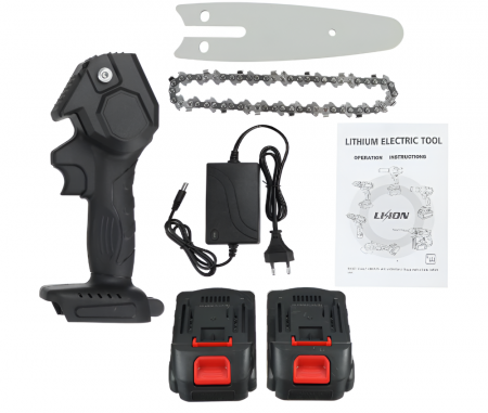 Scule multifunctionale si accesorii - Mini Fierastrau de Mana, 2 Acumulatori, 24V, 5 Ah, Lama 16 cm, Portabil, Ergonomic