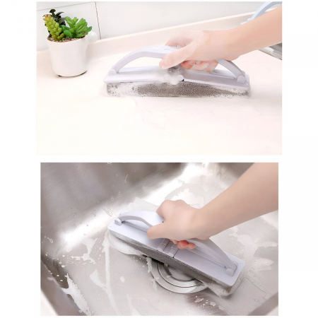 Mini Mop de Curatare, Tip Perie, cu Burete, Pliabil, Ergonomic, Albastru [8]