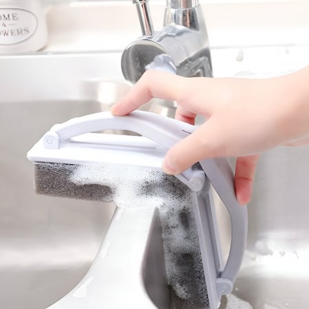Mini Mop de Curatare, Tip Perie, cu Burete, Pliabil, Ergonomic, Albastru [4]