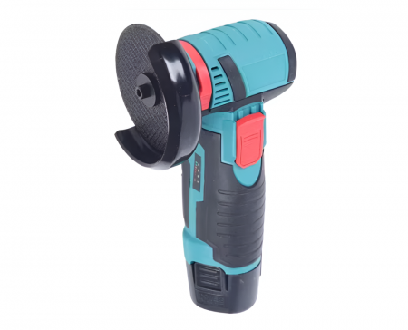 Mini Polizor Flex Unghiular Portabil,  2 acumulatori 12V, 750W, 1500 mAh, 19500 rpm, 2 discuri 76 mm, Autonomie Mare, Verde/Negru [6]