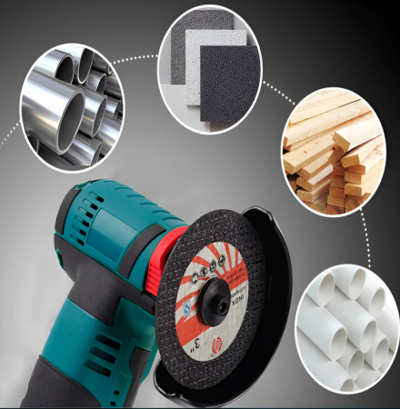 Mini Polizor Flex Unghiular Portabil, eSimplu®, 2 acumulatori 12V, 750W, 1500 mAh, 19500 rpm, 6 discuri 76 mm, Puternic, Verde/Negru [3]