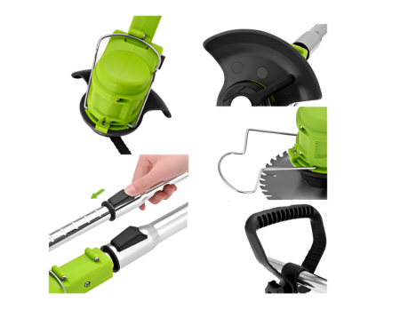 Motocoasa electrica cu Acumulator de 36 V, Accesorii Incluse, 4000 mAh, 18000 RPM, Verde [2]