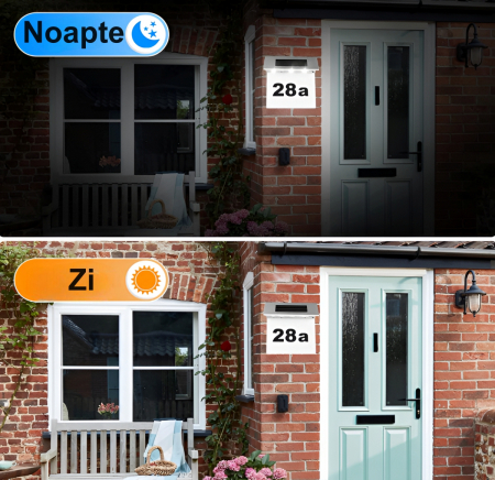 Numar Casa cu Lampa Solara, cu iluminare LED , 12 lm, AA 1.2V [3]