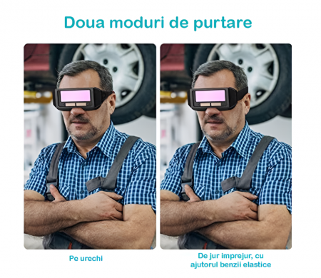 Ochelari de Sudura, cu Inchidere Automata si Incarcare Solara, Negru [7]
