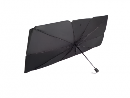 Parasolar Auto Pliabil Tip Umbrela, Negru/Argintiu, Universal, Protectie UV, 130X75cm [8]