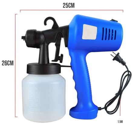 Pistol de Vopsit cu Pulverizator Electric, Capacitate 800 ml, Albastru [1]