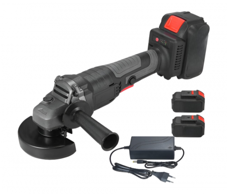 Scule multifunctionale si accesorii - Polizor Unghiular fara Fir, 2 Acumulatori Inclusi, 300 W, 24 V, Diametru Taiere 100mm, Negru