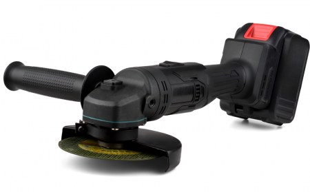 Polizor Unghiular fara Fir, 2 Acumulatori Inclusi, 300 W, 24 V, Diametru Taiere 100mm, Negru [4]