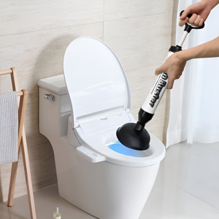 Pompa cu Aer Comprimat pentru Desfundat Tevi Infundate de Chiuveta, Cada, Dus, WC, 2 Ventuze [2]