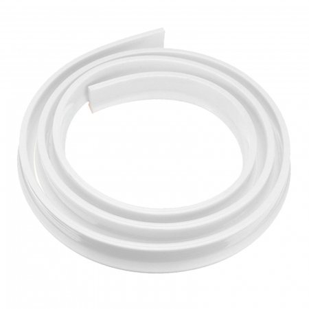 Suporturi si accesorii de baie - Prag de dus autoadeziv, flexibil, pentru baie sau bucatarie, rezistent la mucegai, impermeabila, alb, 1.5 m
