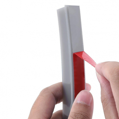 Prag de dus autoadeziv, flexibil, pentru baie sau bucatarie, rezistent la mucegai, impermeabila, gri, 1.5 m [4]