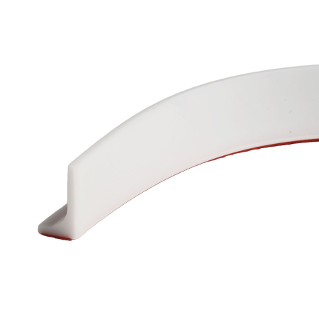 Casa & Gradina - Prag de dus autoadeziv, flexibil, pentru cabina de dus, rezistent la mucegai, impermeabil, silicon, alb, 1.5 m, model 90°