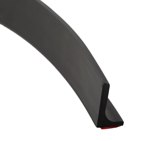 Casa & Gradina - Prag de dus autoadeziv, flexibil, pentru cabina de dus, rezistent la mucegai, impermeabil, silicon, negru, 1 m, model 90°