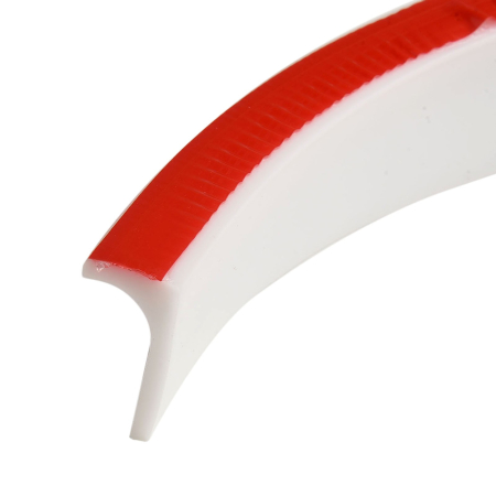 Casa & Gradina - Prag de dus autoadeziv, flexibil, pentru cabina de dus, silicon, rezistent la mucegai, impermeabil, alb, 2 m, model 90°