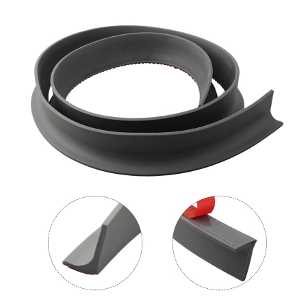 Prag de dus autoadeziv, flexibil, pentru cabina de dus, silicon, rezistent la mucegai, impermeabil, gri, 2 m, model 90° [3]