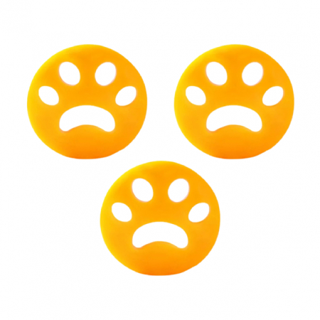 Curatenie, Oragenizare si Depozitare - Set 3 captatoare scame si par animale, reutilizabile, ideale pentru masina de spalat, portocaliu